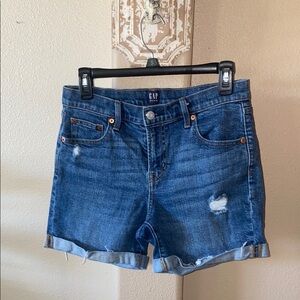 GAP Women's Distressed Blue Jean Shorts size 27